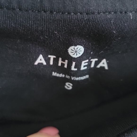Athleta Black Ruched Odyssey Balance Capri Womens Active Leggings Size Small - Picture 5 of 11